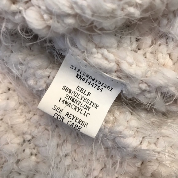 Davi Dani Tunic Long Line Sweater Womens Medium Oversized Popcorn Knit Neutrals - Picture 12 of 13